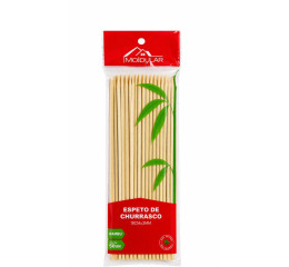 ESPETO DE CHURRASCO BAMBU 3MMx18CM C/50PÇS MR406